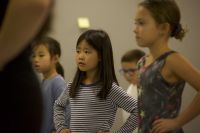 young dancers contemplate dance steps
