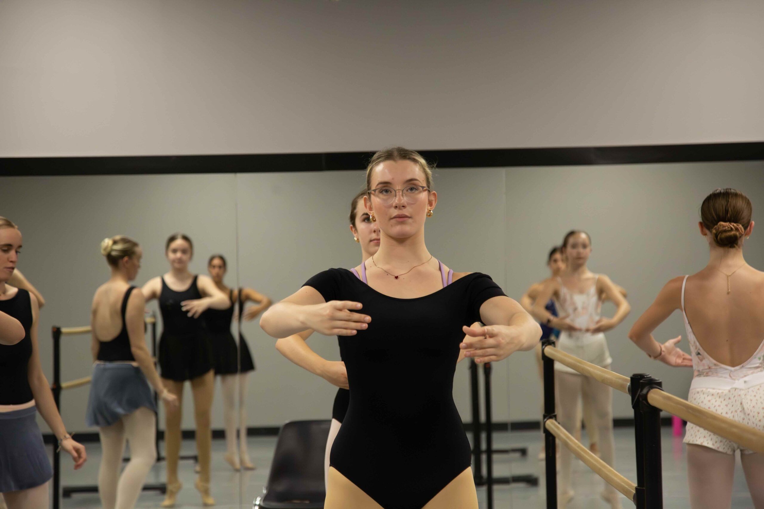 ballerina girl at studio